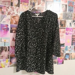 3/4 Sleeve V-Neck Blouse